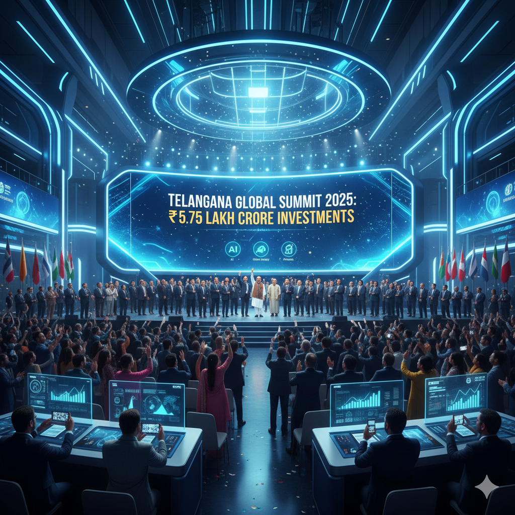 Telangana's Trillion-Dollar Dream Global Summit Unlocks ₹5.75 Lakh Crore for 2047 Vision
