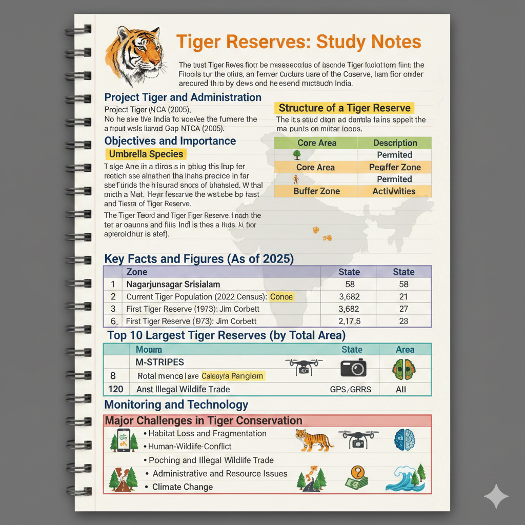 🐅 Tiger Reserves in India